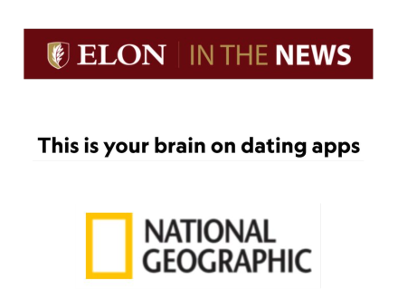 Elon in the News logo with National Geographic logo and headline